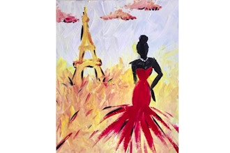 Virtual Paint Nite: The Woman wore Red to Paris Ages 6+